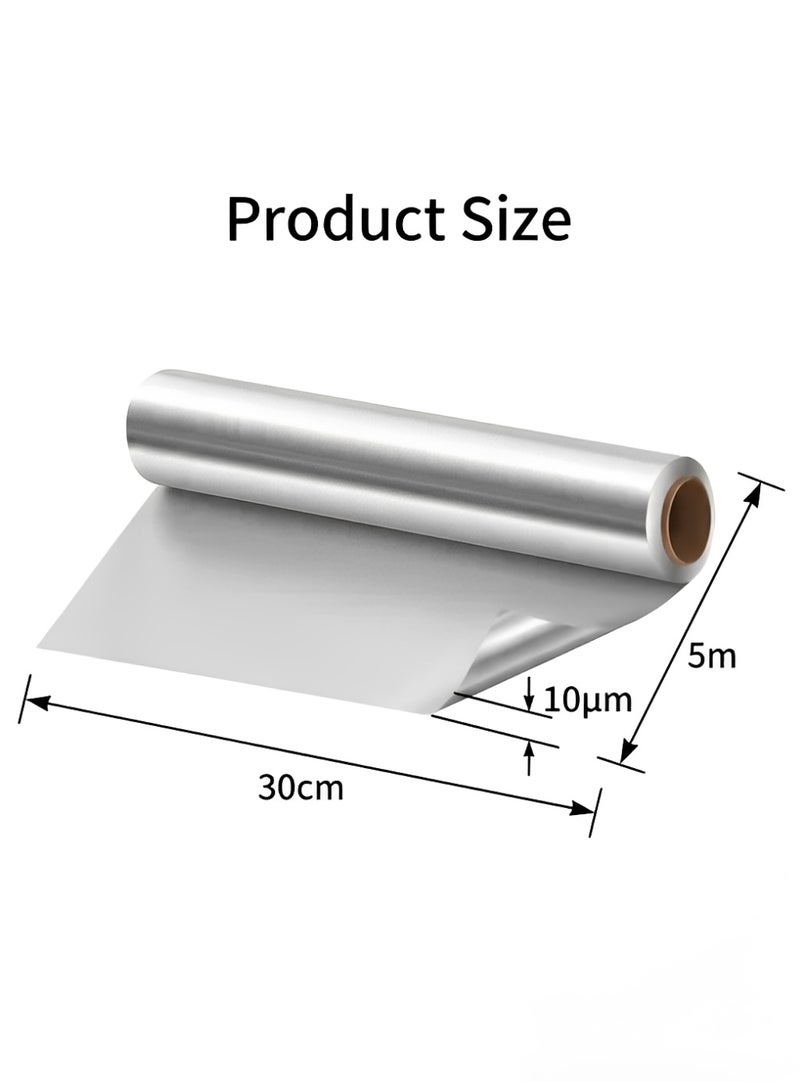 BELANO Aluminum Foil Roll Food Grade, Heavy Duty Wrapping Paper Heat Resistant, Kitchen Baking Foil for Grilling and Oven Silver 30cm x 5m - Image 2